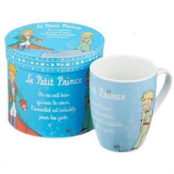 Taza El Principito Azul Claro con Dibujo y Frase Caja Regalo
