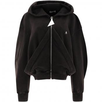 The Attico Women's Logo Cotton Hoodie in Black | Size S | 247WCF15JF05615