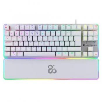 Newskill Gungnir TKL Pro Ivory Teclado Gaming Optomecánico RGB con Switches Gateron Red Intercambiables