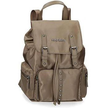 Pepe Jeans Roxanne Mochila Beige 25x35x13 cms Nailon y Piel Sintética 11.38L