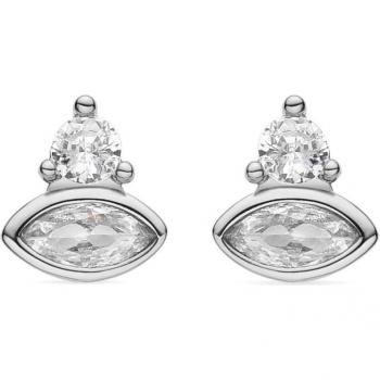 Pendientes Luxenter Surko con Circonita Brillante y acabados en rodio
