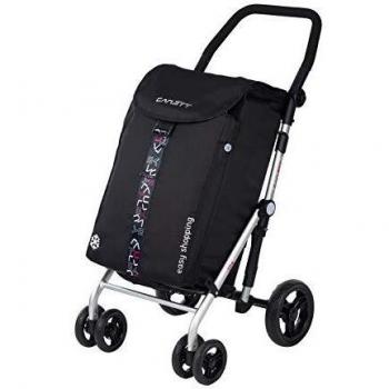 CARLETT - Carro de la Compra de 4 Ruedas Plegable con Bolsa Isotérmica de 11L de Capacidad | Carrito de Gran Capacidad de 65L/32kg con Manillar Regulable y Freno de Seguridad | Modelo Lett470 | Negro