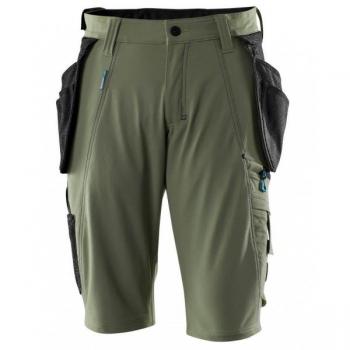 Pantalones Cortos MASCOT Advanced 17149 con Bolsillos Colgantes, Talla C42, Color Verde Musgo