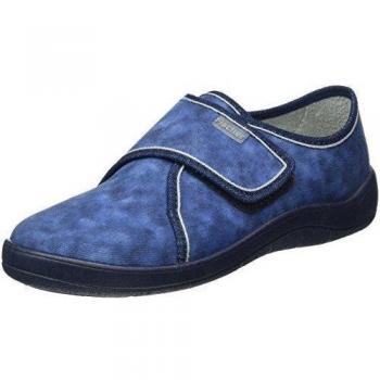 FischerJungen-Klett-Hausschuh - Zapatillas de casa con forro cálido para niños, color Azul