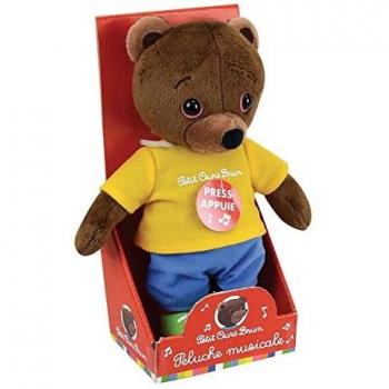 Peluche Musical Petit Ours Brun 22 cm