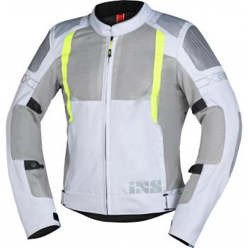 Chaqueta de Moto IXS Trigonis-Air Gris-Amarillo 5XL