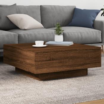 vidaXL Coffee Table Brown Oak 80x80x31 cm Engineered Wood - Modern design, dimensions 80cm L x 80cm W x 31cm H, made of engineered wood, versatile for living room or office use, sturdy