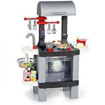 Chicos Cooking BBQ 2en1 Barbacoa Infantil con Efecto de Cocina Real: Los Alimentos cambian de Color Cuando se cocinan en el fogón LED. Incluye 25 Accesorios.