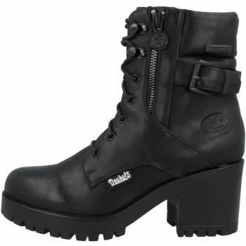 Botines Dockers by Gerli para mujer, con cordones, negro, cálido forro interior, estilo combat, tamaño 40 EU