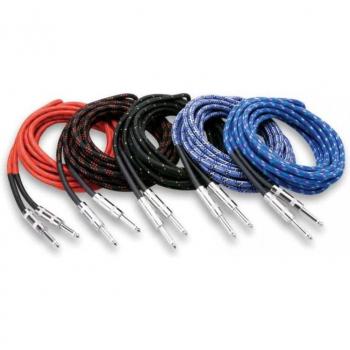 Hosa 3GT-PAK Cloth Guitar Cables, Pack of 10