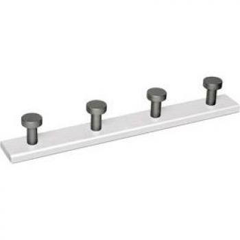 NESU - Percha Madera 4P Cromo B.Blan Nesu