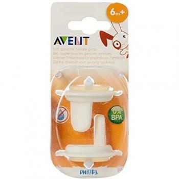 Philips Avent SCF146/02 - Boquillas blandas 6m+, 2 unidades, intercambiables, con válvula antigoteo patentada