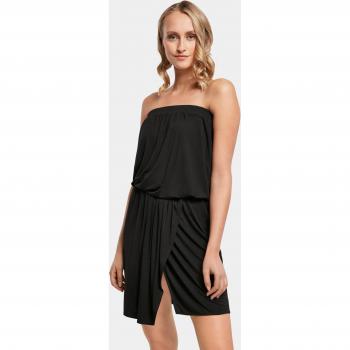 Urban Classics Women's Black Viscose Short Bandeau Dress Plus Size 5XL