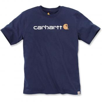 Camiseta de Manga Corta Carhartt Core Logo Relaxed Fit Azul
