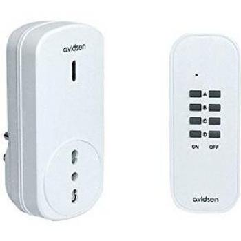Avidsen - Enchufe de Control Remoto con Mando a Distancia 4 Canales 103113