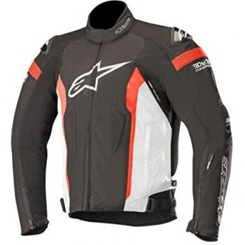 Alpinestars Chaqueta moto T-missile Drystar Jacket - Tech-air Compatible Black White Red Fluo, Negro/Blanco/Rojo, S