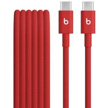 Cable Trenzado USB-C a USB-C Beats 1.5 m - Rojo Rápido, Carga Rápida, 60W