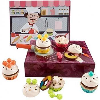 Top bright juego educativo de cupcakes z comida juguete de madera para ninos de 3 a 6 anos incluye espatula galletas glaseados frutas y mas desarrollo cognitivo y creatividad