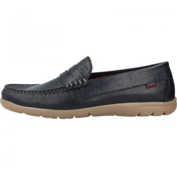 Zapato mocasín de piel CALLAGHAN 18004 Azul, sin cordones, suela de goma, para caballero