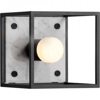 Aplique de pared pequeño Caged de Buster + Punch en mármol blanco