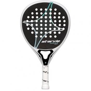Pala de Pádel StarVie Aquila Pro 2025 - Características: núcleo de goma EVA, superficie de carbono, forma lágrima, balance medio, tecnología anti-vibración y diseño aerodinámico