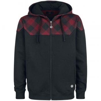 R.E.D. by EMP Mask of Sanity Sudadera Capucha con Cremallera Negro/Rojo L