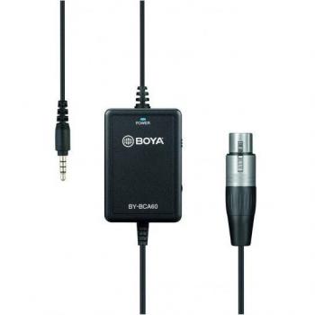 Adaptador de Audio BOYA BY-BCA60 de XLR Hembra a TRRS 3.5mm Macho para PC y Smartphones