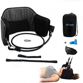 Hamaca de Cuello masajeador, Movable Almohadilla de esponja Masajeador de Cuello para el alivio del dolor de cuello diariamente el dispositivo de tracción cervical, Masajeador Colgando Portátil