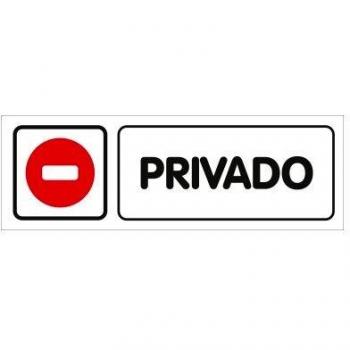 S21 Señalización PLA035.GN Señal de Privado, Multicolor
