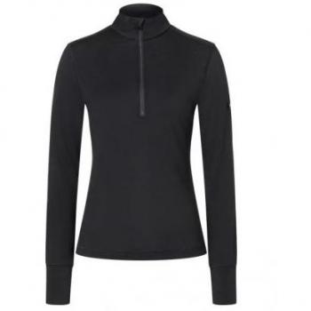 Super.Natural Tundra175 Women's 1/4 Zip Long Sleeve Jersey in Jet Black
