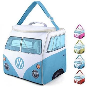 Nevera Volkswagen T1 Combi Azul 30 Litros, Bolsa Isotérmica Aislada para Picnic y Camping
