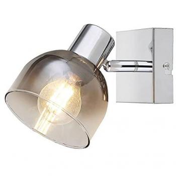 Aplique de Pared Tarien E14 Cristal y Metal Cromado 1x Max 40W IP20