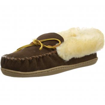 Minnetonka Alpine Sheepskin Moc, Women Low-Top Slippers, Brown
