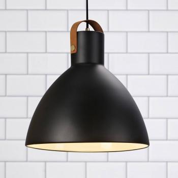 Lámpara colgante EAGLE Negro 1 bombilla, pantalla de metal, diámetro de 35 cm
