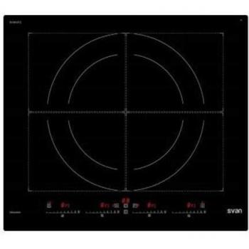 Svan SVI643FZ Placa Inducción 4 zonas Total Flexizone Cristal Negro