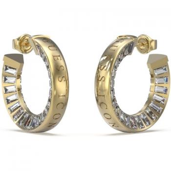 Pendientes Guess icon de acero dorado