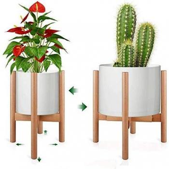STLOVe Soporte para Plantas de Metal Soporte para Plantas Ajustable Soporte para macetas para Balcones de jardín Interiores y Exteriores