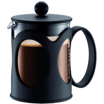 Bodum Cafetera émbolo, Acero Inoxidable, Negro, 4 Taza