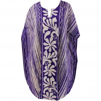 La Leela damas algodón hecho a mano puro dbatik túnica suelta arriba vestido noche corto vestidos dvestido noche traje baño dkimono boho ocasional encubren loungewear ropa playa corto caftán púrpura