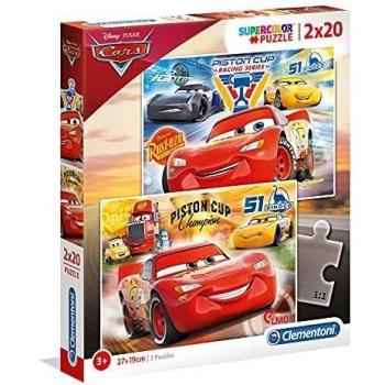 Clementoni -Puzzle infantil 2 puzzles de 20 piezas Cars 3, a partir de 3 años
