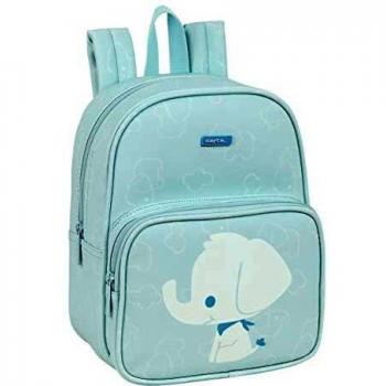 Safta Mochila Guardería Adaptable Carro con Bolsillo Preescolar Elefante, 220x100x270 mm, Azul