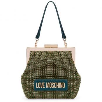 Love Moschino Retro Coin Purse Style Bag, Green, Female, Size: ONE SIZE