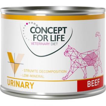 Concept for Life Veterinary Diet Urinary con vacuno para gatos - 6 x 200 g