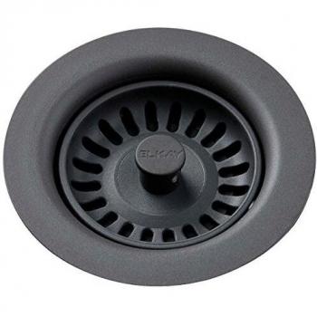Elkay LKQS35GY Drain with Removable Strainer Dusk Gray Disposer, LKQS35