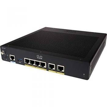 Integrated Services Router 921, GigE, 4 Port Switch, 1 GB, 2 GB SSD