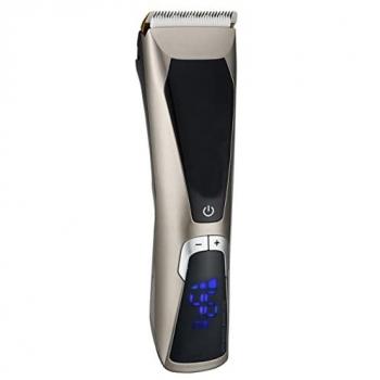 Cortapelos cerámico profesional Orbegozo 3W, recargable, pantalla LED con indicador de carga y velocidad, resistente al agua