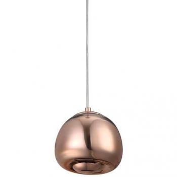 Lámpara Colgante LED de Diseño Vanguardista 'Julia' en Dorado Rosado - Ideal para Salas de Estar, Pasillos, Dormitorios, Bares, Restaurantes y Hoteles
