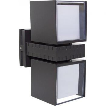 Lámpara de pared LED 24W cubo de luz cálida para exteriores giratoria 350 °