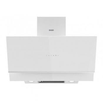 Campana extractora decorativa Svan SCPD900AB de 90 cm con potencia de 253W y capacidad de extracción de 800m3/h - Diseño elegante en cristal blanco