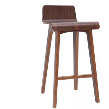 Miliboo - Taburete/Silla de bar madera oscura 65 cm BALTIK